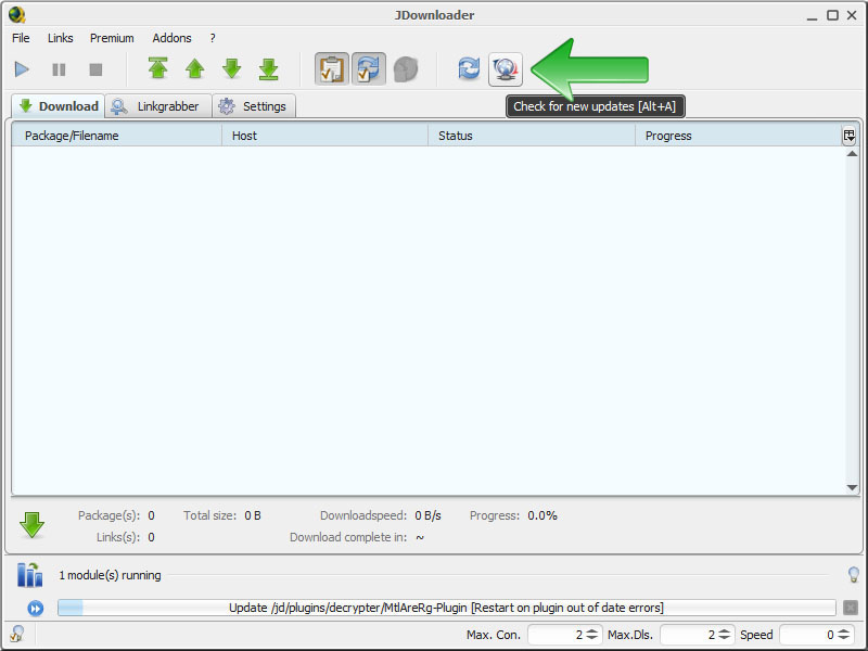 JDownloader Update